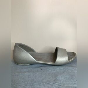 Crocs Silver Sandals 9